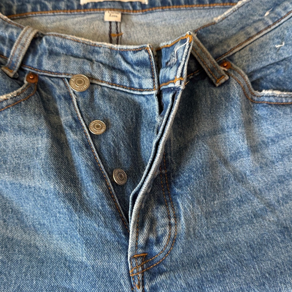 Abercrombie & Fitch The‎ Dad High Rise Jeans Crossover Waistband Size 37/4L - Picture 7 of 7